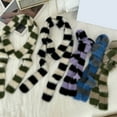 thumbnail image 4 of sunsanly Women Long Scarf Color Block Striped Print Thin Long Scarf Cold Weather Scarf Neck Wrap Fashion Accessory, 4 of 8