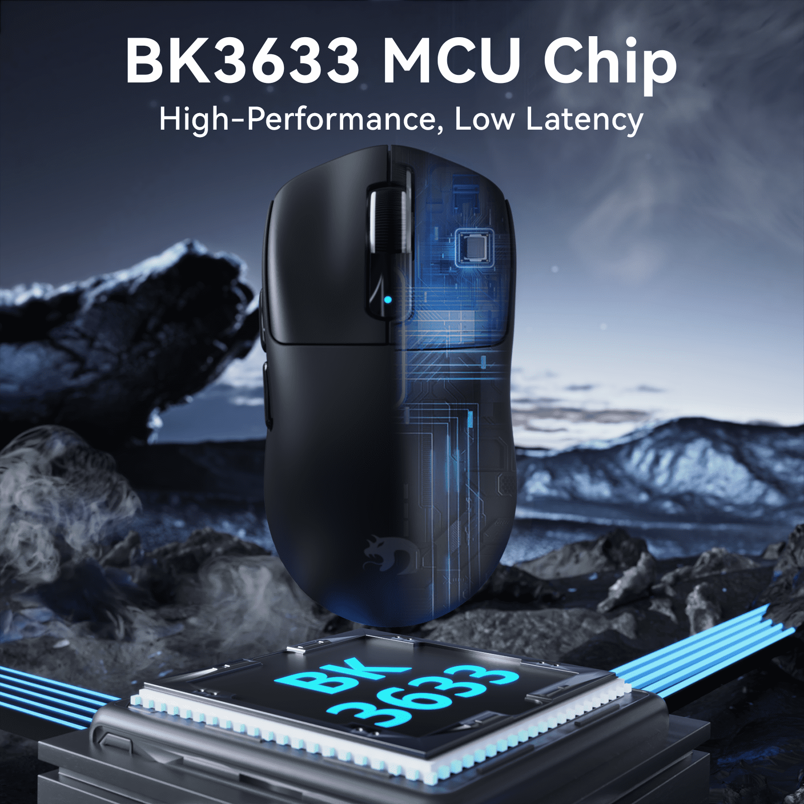 MAMBASNAKE M3 39g SUPERLIGHT Mouse, PixArt PAW3395PRO Gaming Sensor, BT/2.4G Wireless/Wired Gaming Mouse, 6 Adjustable DPI up to 40000, 200 Hrs Battery, Office Mice for Win11/Xbox/PS/Mac -Black