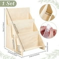thumbnail image 2 of Exhibidor de tarjetas de felicitación de madera de 3 niveles, soporte para postales, expositor de mostrador de madera para tiendas, 2 of 5
