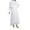 *White, variant on ClodeEU Women Long Sleeved Maxi Dress，Casual Round Neck Dress，Solid Color Plus Size Long Dress Blue,Womens Plus XL