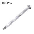thumbnail image 2 of Uxcell Wall Cement Nail Carbon Steel Electroplating 3.5x60mm/ 0.14"x2.36" 100 Pack, 2 of 3