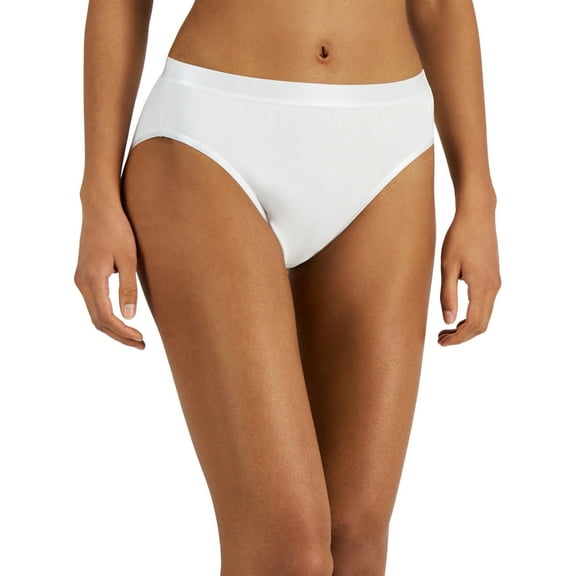 Jenni Women’s Hi-Cut Bikini Underwear, White, XXXL