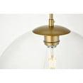 thumbnail image 5 of Baxter 3 Lights Brass Pendant With Clear Glass, 5 of 5