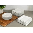 thumbnail image 5 of 10 Strawberry Street Simply White 6" Coupe Square Ceramic Appetizer Plate, Set of 6, 5 of 6