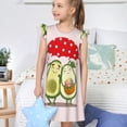 thumbnail image 4 of Balery Avocado Lovers Wearing Umbrella Camisón de princesa para niñas, pijama de algodón con mangas abullonadas, suave y bonito.-Medium, 4 of 6