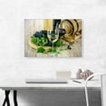thumbnail image 2 of ARTCANVAS Wine Glass With Grapes Home Decor Rectangle Canvas Art Print - Size: 26" x 18" (0.75" Deep), 2 of 9