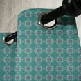 thumbnail image 4 of Ambesonne Floral Grommet Curtain, Traditional Spanish, 50" x 63", Jade Green Pale Blue Red, 4 of 6