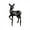 Black, variant on 12×6.4 Inches Metal Deer Stake,Outdoor Metal Deer Statue,Silhouette Deer Stake,Outdoor Decor Metal Animal Stakes Waterproof