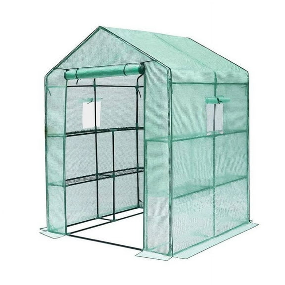 Garden Winds Custom Fit Replacement Cover Compatible with The Greengro 56" x 56" Portable Walk In Instant Pop Up Greenhouse Zipper Entry Door Mesh Side Windows - PE Fabric - Green