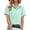 #JIE- Mint Green 2, variant on PFRNLF Womens Button Down Shirts Summer Lapel Blouses Casual Collared Short Sleeve Linen Tops