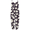 thumbnail image 3 of HGIEYS Halloween Jumpsuit for Girls Spaghetti Strap Wide Leg Ghost Pumpkin Rompers, 3 of 5