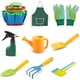 thumbnail image 2 of Moyic Paquete de 9 herramientas de jardinería para niños, pala, tetera, delantal, juguetes de jardín, portátil, de viaje, con rastrillo de Jardín y Patio Moyic HA028555-00, 2 of 6