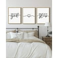 thumbnail image 3 of Set of 3 Framed Sweet Dreams Sign Wall Decor 11x14in3pcs Natural Above Bed Rustic Farmhouse Plaque for Master Room Guest Room Bedroom Wall Art, 3 of 6
