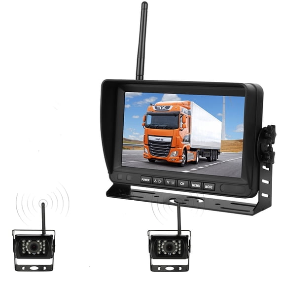 Wireless 7 Inch Car Monitor Screen Reverse Vehicle Monitors Reversing Camera Screen For Car Monitor For Camping Truck RV ,Easy to Operate