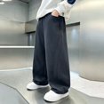 thumbnail image 5 of Teen Boys Sweatpants Wide Leg Baggy Pants Open Bottom Athletic Sweat Pants Casual Kids Youth Boys' Pants Pockets Size 5‐16 Years, 5 of 8