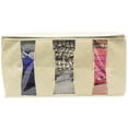 thumbnail image 3 of Foldable Fabric Storage Organizer Bag 3 Sectional (Pack of 2, Beige), 3 of 5
