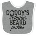thumbnail image 3 of Inktastic Daddys Little Beard Puller Boys or Girls Baby Bib, 3 of 4