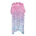 thumbnail image 2 of HELLHERO Casual Loose Long Kimono Swimsuit Cover Up for Beach Polyester Loose Casual Swim Coverup Mermaid Scale, 2 of 6