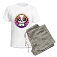 thumbnail image 5 of CafePress - Cute Puppy Dog Retro Sunset Pajamas - Women's Short Sleeve Print T-Shirt and Pants Light Cotton Pajama Set, 5 of 7
