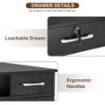 thumbnail image 3 of BarberPub Nail Makeup Desk with Drawers Manicure Table Cabinet Storage Beauty Salon Home Office Workstation 2844, 3 of 5