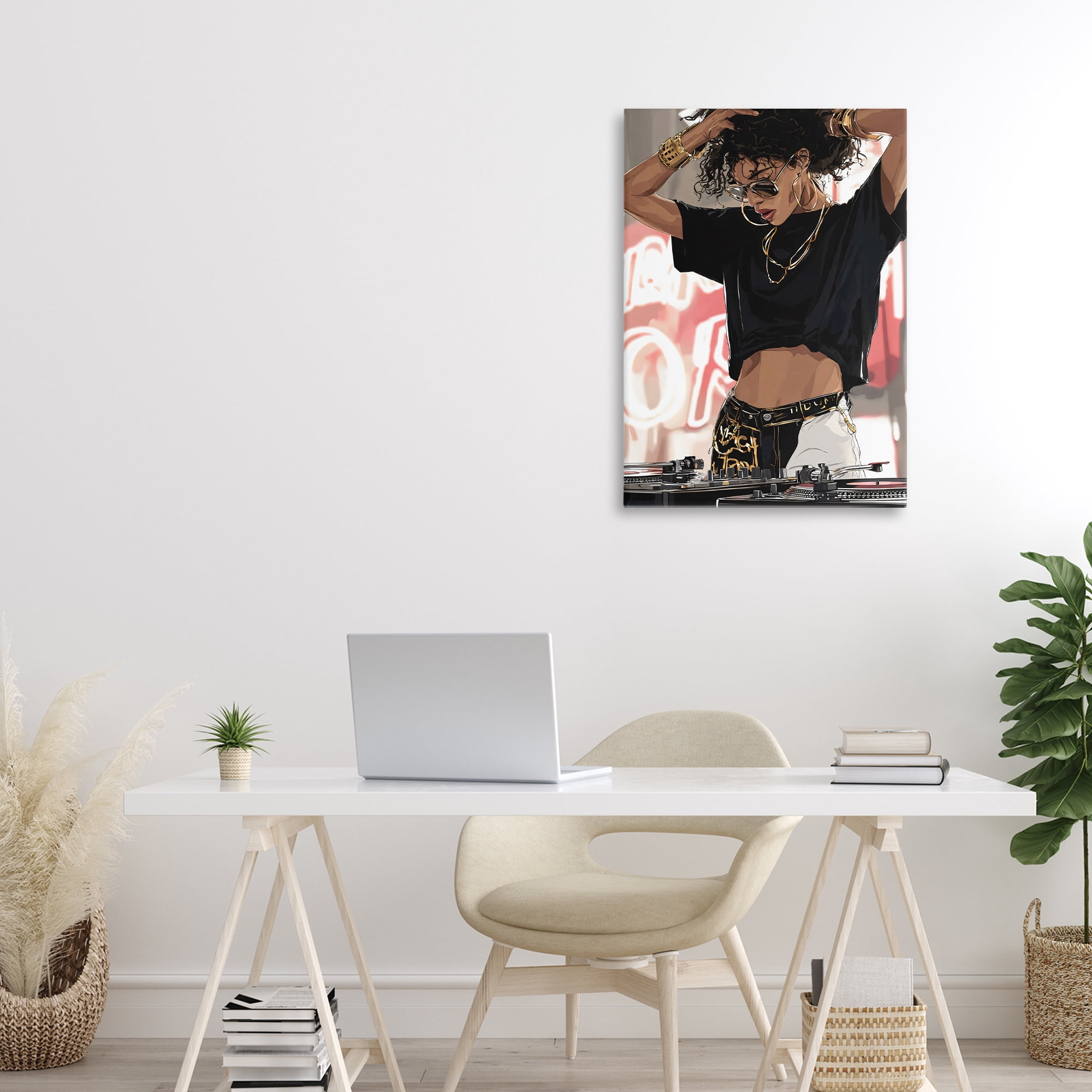 Stupell Industries Trendy Female DJ Musician Canvas Wall Art, design by Franklyn Gregory
