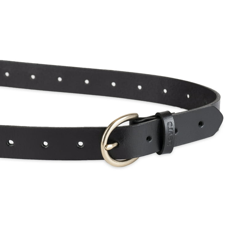 ベルト Woman Belt Black LV04K7015G UB1 Levi's Women's Fully Adjustable Perforated Casual Black Belt