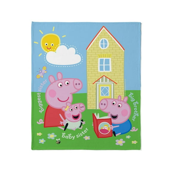 CafePress - Peppa Pig: Siblings - Soft Fleece Throw Blanket, 50"x60" for All Ages