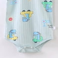thumbnail image 4 of Ulanda Baby Boy Clothes Summer Baby Boy Bubble Romper Short Sleeve Jumpsuit One Piece Outfit Newborn Infant Clothing (Mint Green, 3-6 Months), 4 of 4