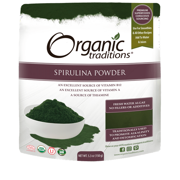Organic Traditions, Spirulina Powder 5.3 oz