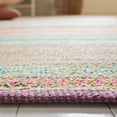 thumbnail image 5 of SAFAVIEH Montauk Albine Striped Cotton Area Rug, Blue/Pink, 6' x 6' Square, 5 of 9