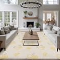 thumbnail image 3 of Summer Lemon Area Rugs 8'x10', Washable Small Throw Rugs for Living Room Patio, Yellow Fruits Leaves Lemon Farmhouse Beige Indoor Outdoor Rug Non-Slip Low Pile Carpet Runner Reversible Floor Mats, 3 of 8