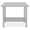 thumbnail image 2 of EastVita Stainless Steel Prep Table, 38 x 24 Inches Kitchen Work Tables with Wheels, NSF Commercial Worktable for Restaurant and Home, 2 of 9