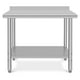 thumbnail image 2 of Mesa de preparación de acero inoxidable de 38x24 pulgadas con ruedas, mesa de trabajo comercial NSF para restaurante y hogar, 2 of 9