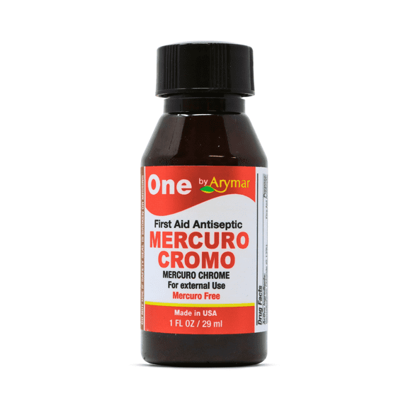Arymar Mercuro Cromo Chrome First Aid Antiseptic Solution for Minor Cuts, Scrapes, and Burns, 3 Pack - 1 Fl Oz Each