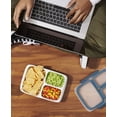 thumbnail image 3 of OXO Prep & Go 4.1-Cup Leakproof Divided Lunch Container, Meal Prep Food Storage Container for Lunch Prep Work, School and On-the-Go Meals, Ocean Blue, 3 of 10