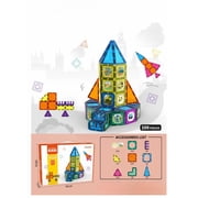 Magnetic Tiles 100 PCS , Educational Magnet BuildingToys, Magnet Puzzles Stacking Blocks for Boys Girls
