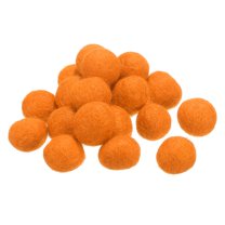 Wool Felt Balls Beads Woolen Fabric 2cm 20mm Orange for Home Crafts 50Pcs