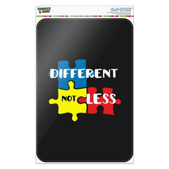 Different Not Less Autism Puzzle Pieces Home Business Office Sign