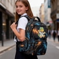 thumbnail image 6 of FKELYI 17 Inch School Backpack for Kids Schoolbag Dinosaur Lightning Print Primary School Daypack with Multi-Pockets Lightweight Rucksack Bookbag for Elementary Student, 6 of 7