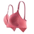 thumbnail image 1 of Sujetador de lactancia rojo de verano con fruncido y pecho transpirable, ropa interior con forro fino para mujeres y embarazadas durante el embarazo, 1 of 1