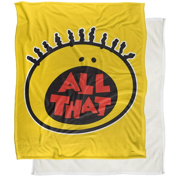 All That! Blanket, 50"x60" Logo Silky Touch Sherpa Back Super Soft Throw Blanket