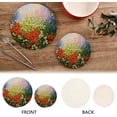 thumbnail image 5 of SKYSONIC 2 pcs Flowers Poppies Landscape Pot Holders Trivets, Heat Resistant Trivets,Oil Paintings Floral Cotton Thread Weave Mats for Hot Pads Pans Pot Bowl Teapot, 5 of 7