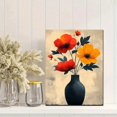 thumbnail image 2 of Qisvanset Framed Canvas Wall Art 12x16 Inch Mid Century Botanical Floral Vase Wall Art Print, 2 of 5