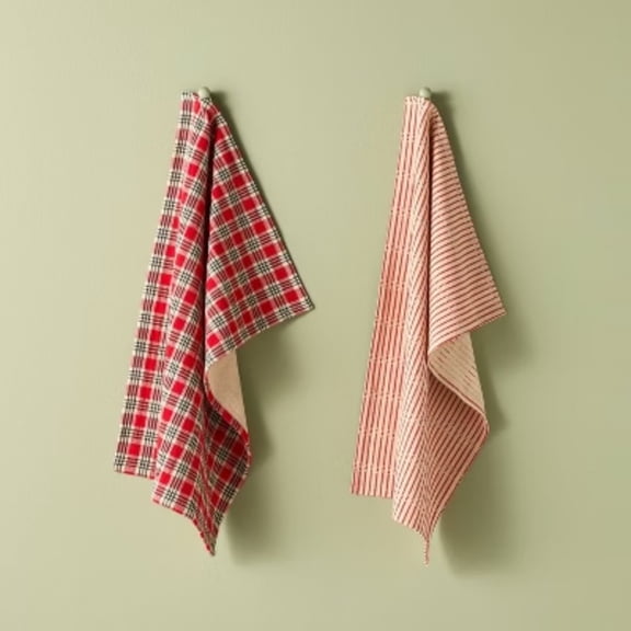 Set of 2 Kitchen Towels Red - Hearth & Hand with Magnolia
