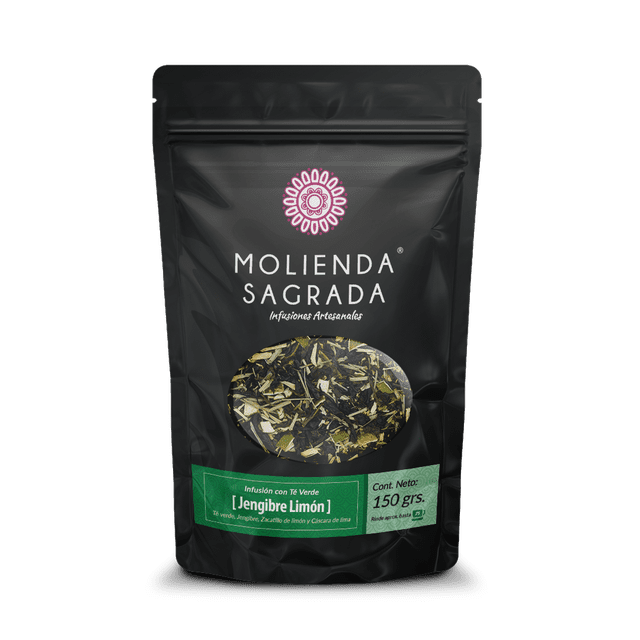 Molienda Sagrada - Té Verde Jengibre Limón 150 Gr. - 100% Natural