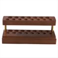 thumbnail image 1 of Porta Bolígrafos Nogal con Ranuras, Soporte para Cepillos Dientes, Soporte para Teléfono, Bandeja para Bolígrafos, Vitrina para Cepillos, Soporte de Almacenamiento, Color Nogal., 1 of 7