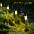 thumbnail image 5 of FKHouse Solar Lights Outdoor Christmas Yard Decoration Garden LED Light Stainless Steel-12 Pack (warm white), 5 of 6