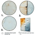 thumbnail image 3 of Designart "Marble Ink Flow in Yellow and Blue" Abstract Canvas Wall Art - Modern Blue Abstract Marble Entryway Wall Art Print, 3 of 6