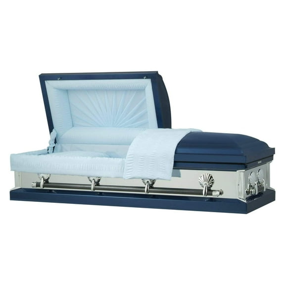 Titan Casket, Reflections Series Funeral Casket in Dark Blue