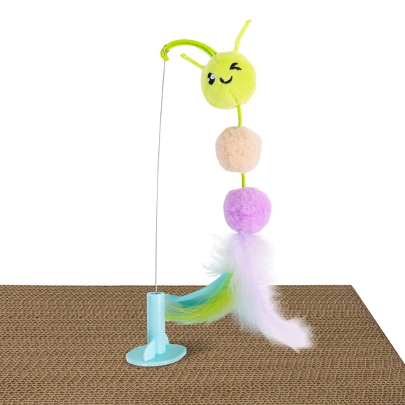 Catstages Scratchables Caterpillar Wire Topper Cat Toy, Multicolored
